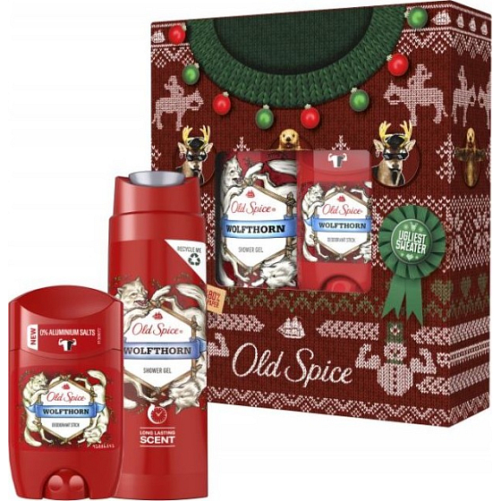 Old Spice Wolfthorn sprchový gél 250 ml + dezodorant stick 50 ml, kozmetická sada pre mužov