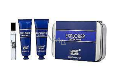 Explorer Blue parfémovaná voda 7,5 ml + krém na pleť 30 ml +  čistící gel na pleť 30 ml, dárková sada pro muže