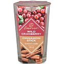 Emocio Wild Cranberry & Cinnamon Stick - Divoká brusnica a škorica dvojfarebná vonná sviečka sklo 76 x 118 mm 170 g