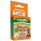 AgroBio Atak Ektosol XS Prírodný repelent proti parazitom pre psov 1 - 3 kg, vo forme Spot On