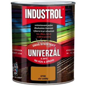 Industrol S2013 Univerzál lesk vrchní barva na kov a dřevo 6700 Okr světlý 0,75 l