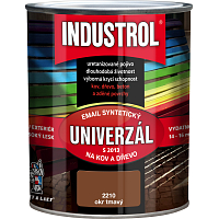 Industrol S2013 univerzál lesk vrchná farba na kov a drevo, 2210 okr tmavý, 600 ml