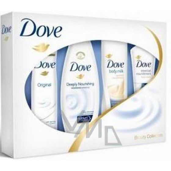 Dove Original deodorant sprej 150 ml + sprchový gél 250 ml + telové mlieko 250 ml + krém 75 ml, kozmetická sada