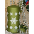 Lima Snowflake sviečka svetlozelená valec 60 x 120 mm 1 kus