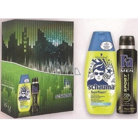 Schauma Teen Superpower šampón na vlasy 250 ml + Šport Double Power dezodorant sprej 150 ml, kozmetická sada pre mužov