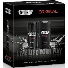 Str8 Original deodorant sprej pre mužov 150 ml + sprchový gél 250 ml, kozmetická sada