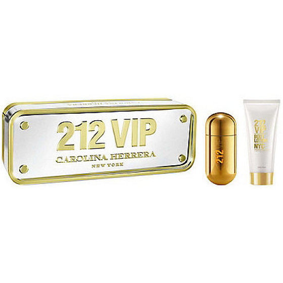 Carolina Herrera 212 VIP parfumovaná voda 50 ml + telové mlieko 100 ml, darčeková sada