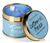 Bomb Cosmetics Čerstvá bavlna - Cotton Fresh Vonná prírodné, ručne vyrobená sviečka v plechovej dóze horí až 35 hodín