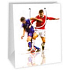 Ditipo Darčeková papierová taška 26,4 x 13,6 x 32,7 cm biela - futbalisti