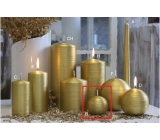 Lima Alfa sviečka zlatá guľa 60 mm 1 kus