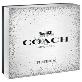 Coach Platinum toaletná voda pre mužov 100 ml + sprchový gél 100 ml + toaletná voda pre mužov 7,5 ml, darčeková sada