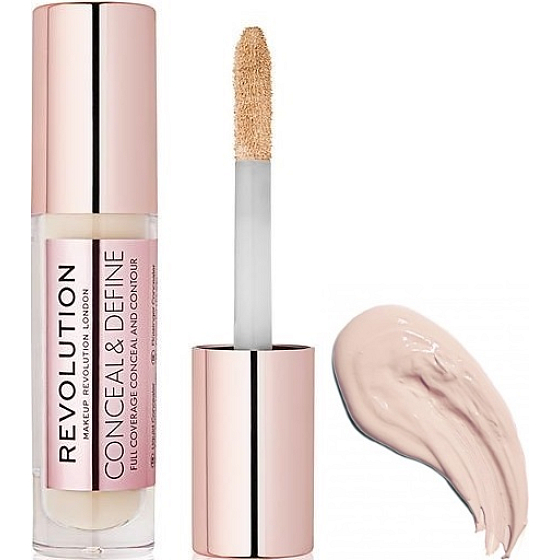 Makeup Revolution Conceal & Define Concealer tekutý korektor C4 3,4 ml