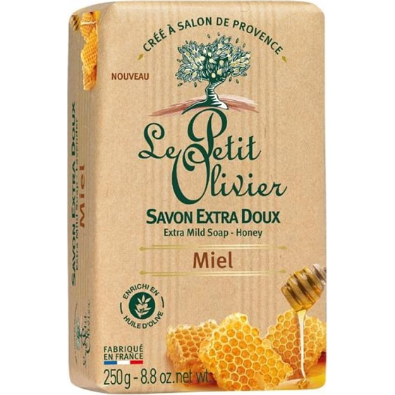 Le Petit Olivier Med extra jemnej toaletné mydlo s prírodnými extraktmi 250 g