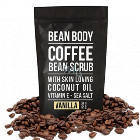 Bean Body Manukový Vanillatělový peeling z kávových zŕn pre mužov 220 g