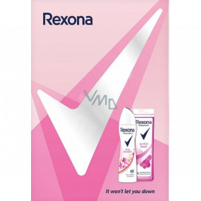 Rexona Sexy Bouquet antiperspirant dezodorant sprej 150 ml + Orchid sprchový gél 250 ml, kozmetická súprava pre ženy