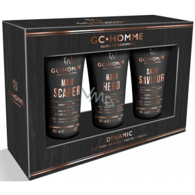 Grace Cole Dynamic sprchový gél 100 ml + šampón na vlasy 100 ml + hydratačný krém na tvár 100 ml, kozmetická sada pre mužov