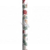 Nekupto Darčekový baliaci papier vianočné 70 x 200 cm Biely vianočná hviezda