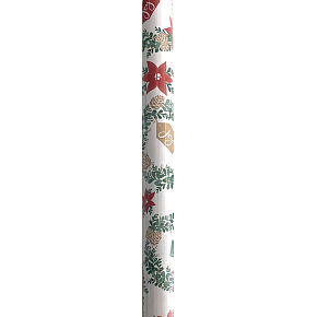 Nekupto Darčekový baliaci papier vianočné 70 x 200 cm Biely vianočná hviezda