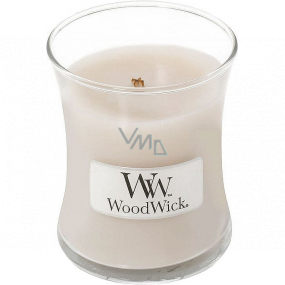 WoodWick Smoked Jasmine vonná sviečka s dreveným knôtom a skleneným viečkom malá 85 g