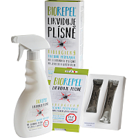Bio Repel Biologický prípravok na potláčanie plesní na stenách a omietkach - inteligentná špongia 1 g + 2 g + Bio Repel sprej 500 ml, sada