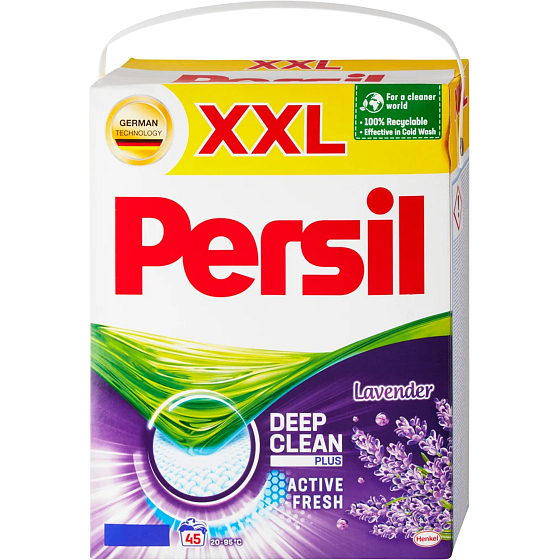 Persil Deep Clean Plus Lavender prací prášok na bielu a farebnú bielizeň box 45 dávok 2,925 kg