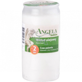 Bolsius Angela olejová kompozitná sviečka biela, doba horenia 48 hodín 90 g