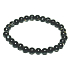 Perlový čierny elastický syntetický náramok, gulička 6 mm / 16 - 17 cm, symbol ženskosti
