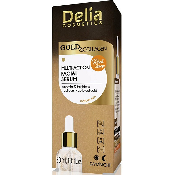 Delia Cosmetics Gold & Collagen sérum proti vráskam 30 ml