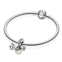 Šarm Sterling Silver 925 Plyšový medvedík 3v1, náramok prívesok Rodina