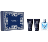 Versace pour Homme toaletná voda 50 ml + balzam po holení 50 ml + šampón na vlasy a telo 50 ml, darčeková sada pre mužov