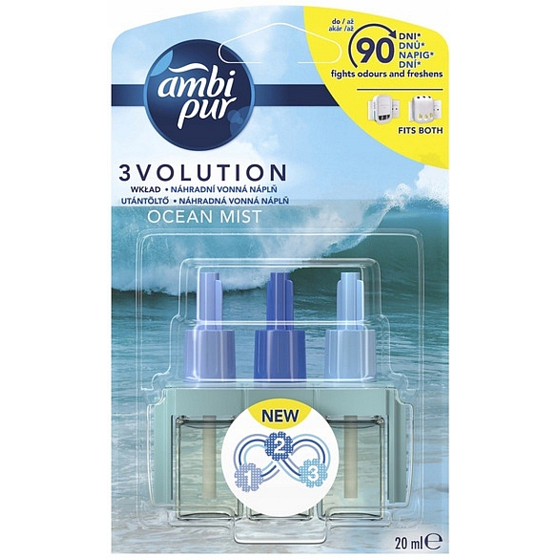Ambi Pur 3 Volution Ocean Mist osviežovač vzduchu elektrický náhradný náplň 20 ml