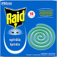 Raid insekticídna špirála proti komárom, 10 ks