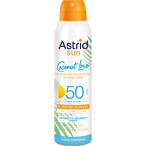 Astrid neviditeľný suchý sprej na opaľovanie OF 50, 150 ml