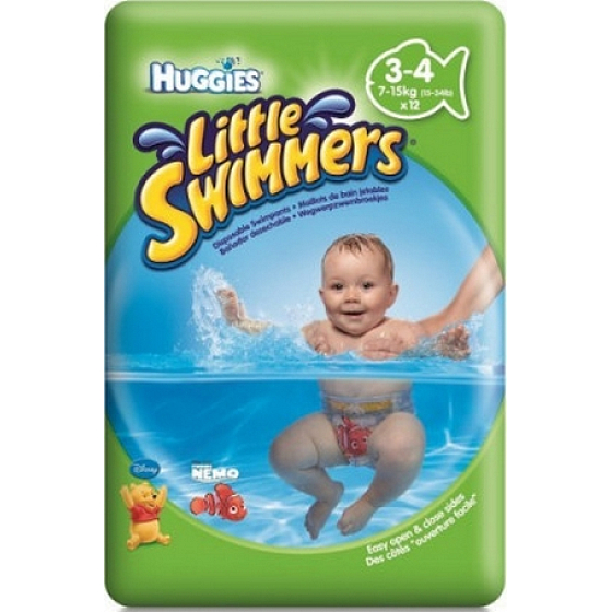 Huggies Little Swimmers 3-4 jednorazové plienky do vody 7-15 kg 12 kusov