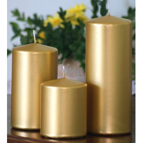 Lima Metal Série sviečka zlatá valec 60 x 120 mm 1 kus
