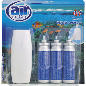 Air Menline Aqua World osviežovač vzduchu strojček a náplň 3× 15 ml