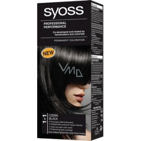 Syoss Professional farba na vlasy 1 - 1 čierny Profesionálny