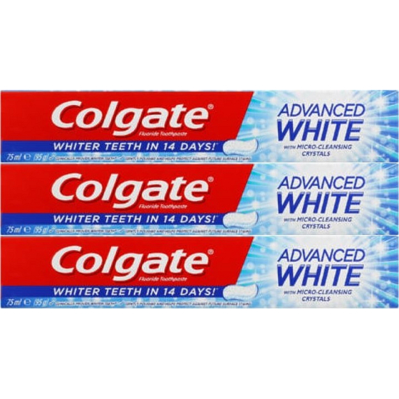 Colgate Advanced Whitening zubná pasta 3 x 75 ml