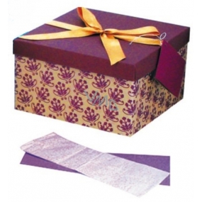Anjel Darčeková krabička skladacia s mašľou celoročné žluo-fialová 22 x 22 x 13 cm