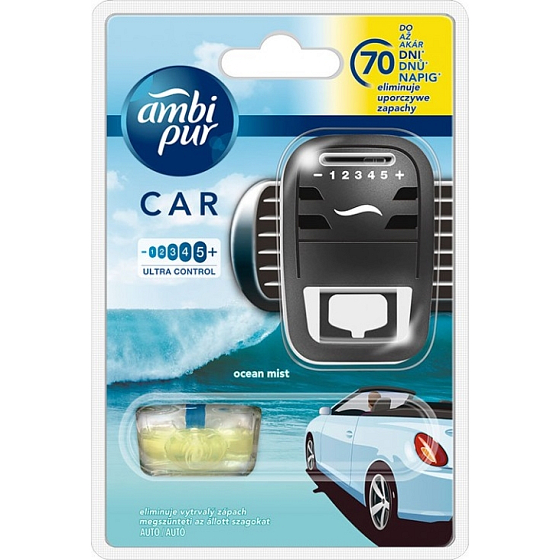 Ambi Pur Car Ocean Mist osviežovač vzduchu strojček 7 ml