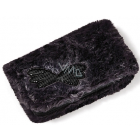 Nici Plyšová peňaženka 16x9,5 cm - čierna