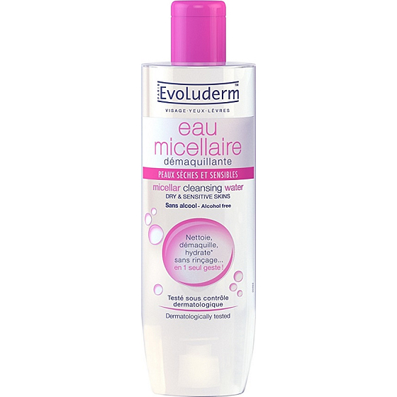 Evoluderm Micellar Cleansing Water čistiaca micelárna voda pre suchú a citlivú pokožku 250 ml