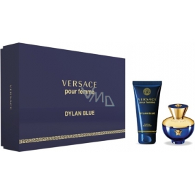 Versace Dylan Blue pour Femme toaletná voda pre ženy 30 ml + telové mlieko 50 ml, darčeková sada