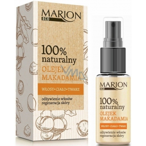 Marion Eco Makadamové oriešky 100% prírodný bio olej pre vlasy, pleť a telo, regenerácia pokožky 25 ml