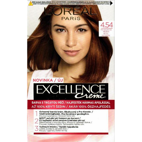 Loreal Paris Excellence Creme farba na vlasy 4.54 Mahagónová medená