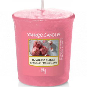Yankee Candle Roseberry Sorbet - Ružový sorbet vonná sviečka votívna 49 g
