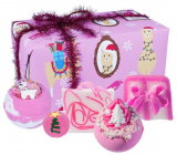 Bomb Cosmetics Fleece Navidad šumivý balistik do kúpeľa 2 x 160 g + glycerínové mydlo 2 x 100 g + maslová gulička, kozmetická sada