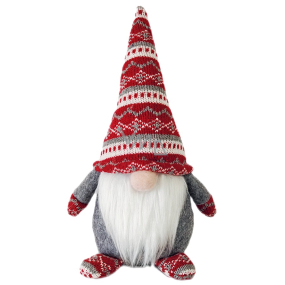 Trpaslík vo vzorovanom klobúku 23 cm
