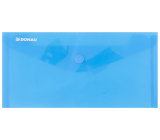 Donau transparentná modrá obálka s gombíkom DL, PP 220 x 110 mm 1 ks