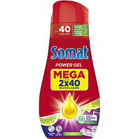 Somat gél do umývačky All in 1 Citrón & Limeta. 2× 720 ml, 80 dávok